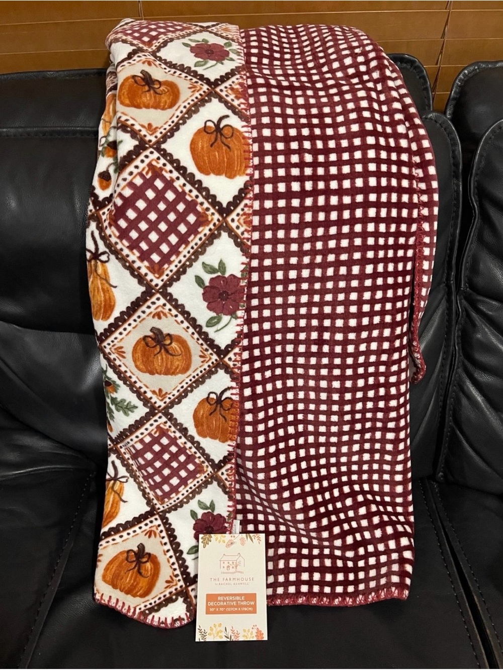The Farmhouse by Rachel Ashwell Aurelius Harvest Reversible Whipstitch Throw